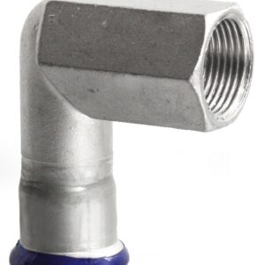 VTE Press RVS kniekoppeling 90º