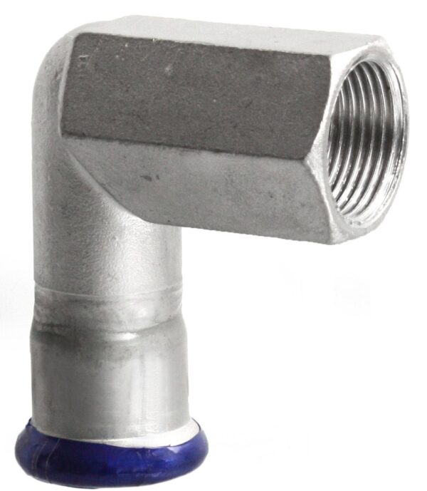 VTE Press RVS kniekoppeling 90º