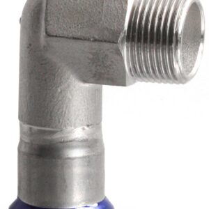 VTE press RVS kniekoppeling 90º