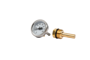 Thermometer met messing dompelbuis 1/2"