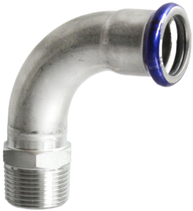 VTE press RVS bocht 90º conisch