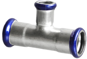 VTE press RVS T-stuk verlopend