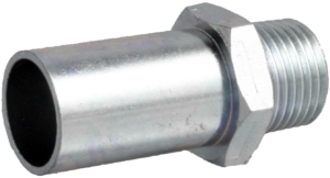 VTE press staalverzinkte insteekkoppeling met conische buitendraad