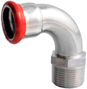 VTE press staalverzinkte bocht 90° conisch