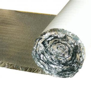 Aluminium Reflectiefolie 6MM met flap. 25 meter lang en 1 meter breed.