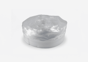 Randisolatie gietvloer ( anhydriet ) 50 meter rol, 0,5 cm dik  x 10 cm hoog met flap en plakstrip.